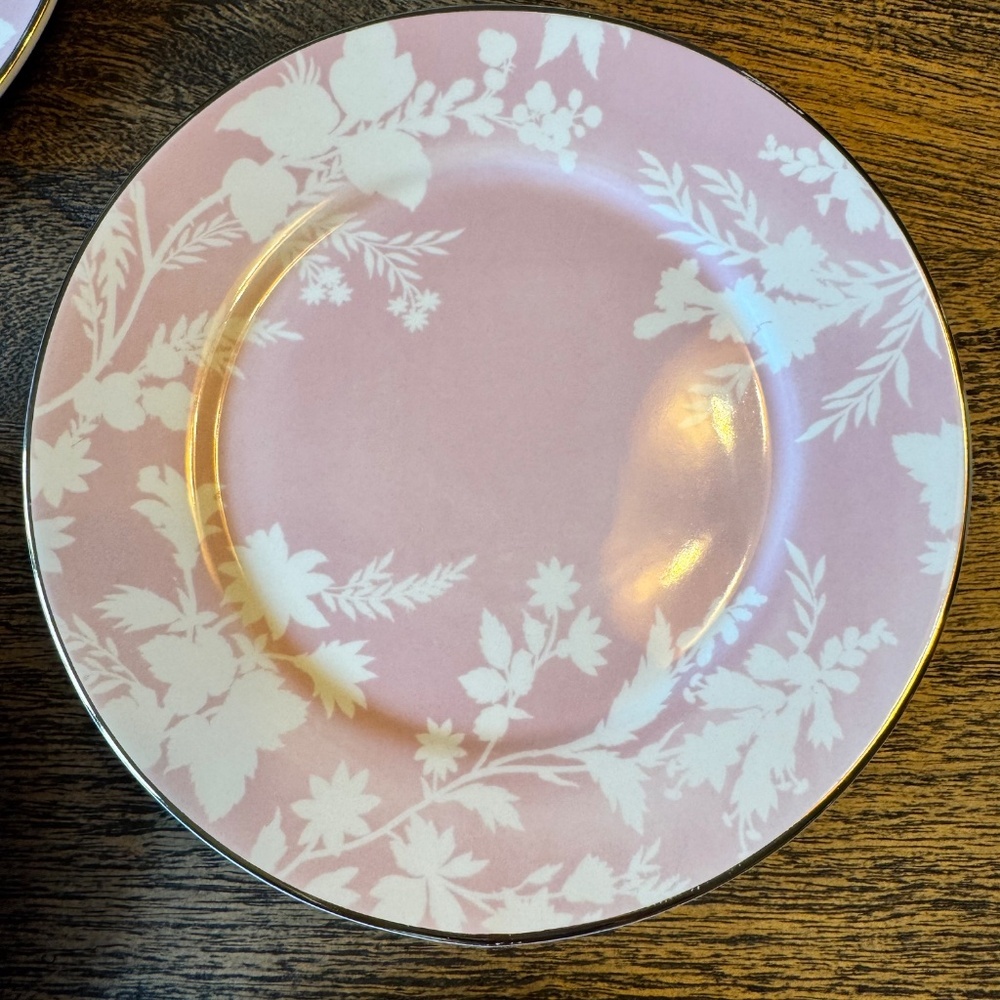Pottery Barn Monique Lhuillier Rose Bouquet Salad Plate, Set of 7 - Picture 10 of 15